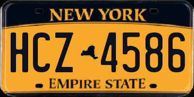 NY license plate HCZ4586