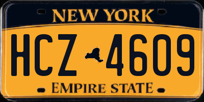 NY license plate HCZ4609