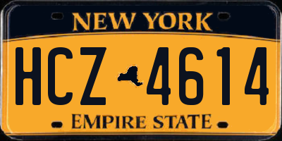 NY license plate HCZ4614