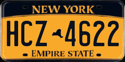 NY license plate HCZ4622