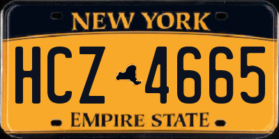 NY license plate HCZ4665