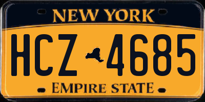 NY license plate HCZ4685