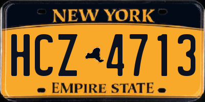 NY license plate HCZ4713