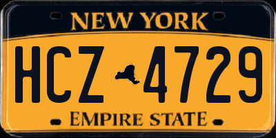 NY license plate HCZ4729