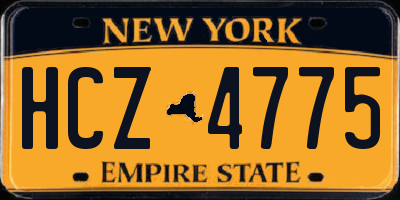 NY license plate HCZ4775