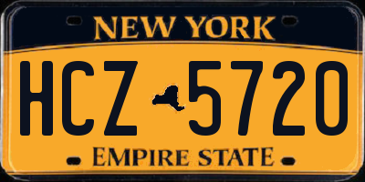 NY license plate HCZ5720