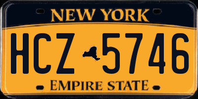 NY license plate HCZ5746