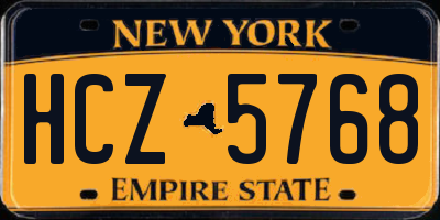 NY license plate HCZ5768