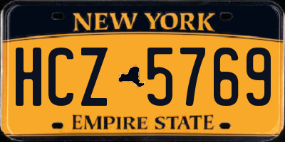 NY license plate HCZ5769
