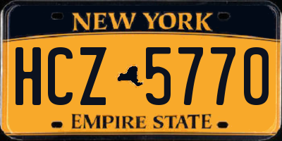 NY license plate HCZ5770