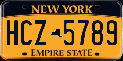 NY license plate HCZ5789