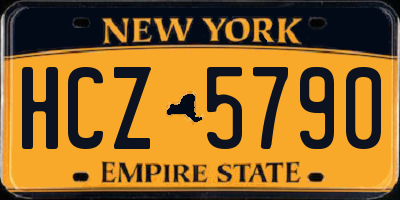 NY license plate HCZ5790