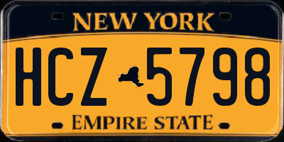 NY license plate HCZ5798