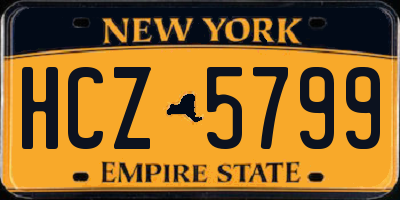 NY license plate HCZ5799