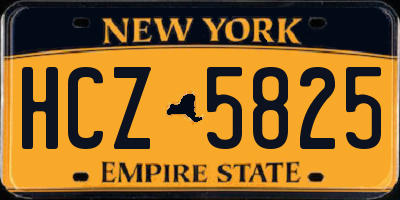 NY license plate HCZ5825