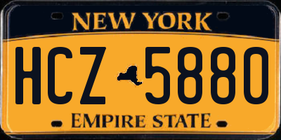 NY license plate HCZ5880