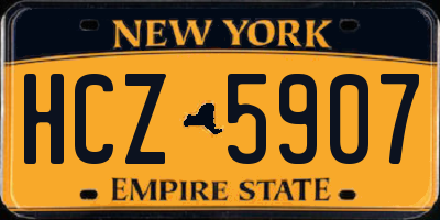 NY license plate HCZ5907