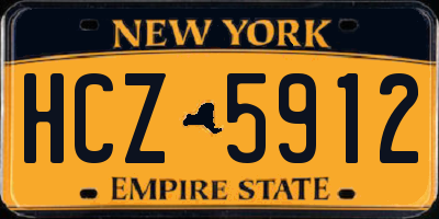 NY license plate HCZ5912