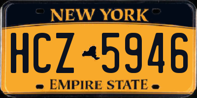 NY license plate HCZ5946