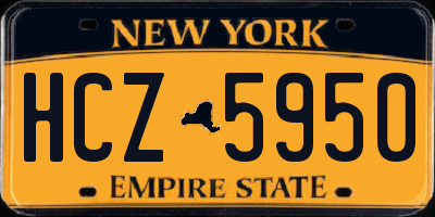 NY license plate HCZ5950