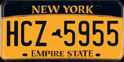 NY license plate HCZ5955