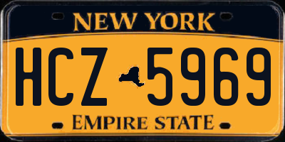 NY license plate HCZ5969