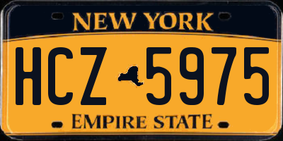 NY license plate HCZ5975