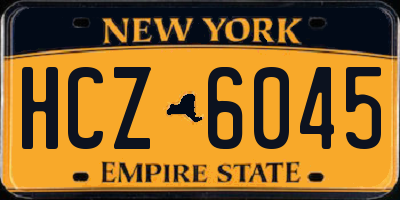 NY license plate HCZ6045