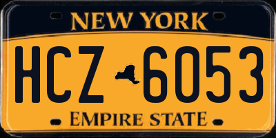 NY license plate HCZ6053