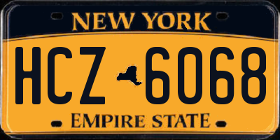 NY license plate HCZ6068