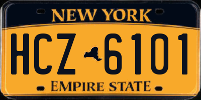 NY license plate HCZ6101