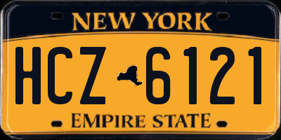 NY license plate HCZ6121