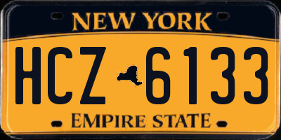 NY license plate HCZ6133