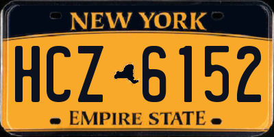 NY license plate HCZ6152