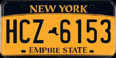 NY license plate HCZ6153