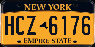 NY license plate HCZ6176