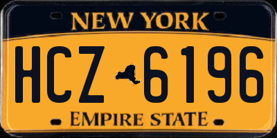 NY license plate HCZ6196
