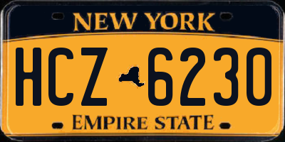 NY license plate HCZ6230