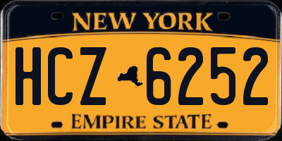 NY license plate HCZ6252