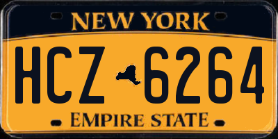 NY license plate HCZ6264