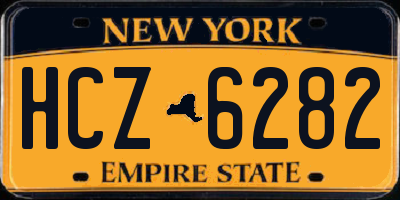 NY license plate HCZ6282