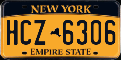 NY license plate HCZ6306