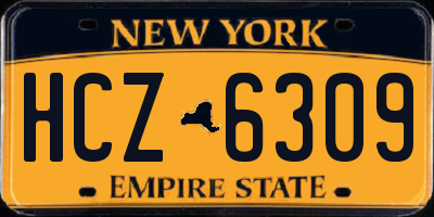 NY license plate HCZ6309