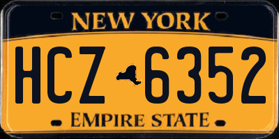 NY license plate HCZ6352