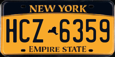 NY license plate HCZ6359