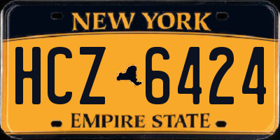 NY license plate HCZ6424