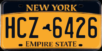 NY license plate HCZ6426