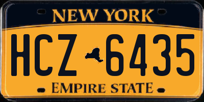 NY license plate HCZ6435