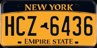 NY license plate HCZ6436