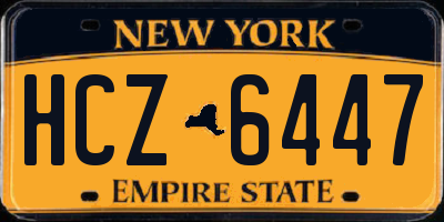 NY license plate HCZ6447